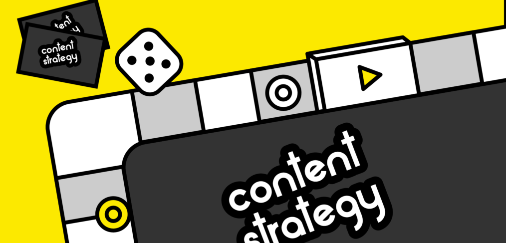 visual of a monopoly board to support the concept behind content strategy